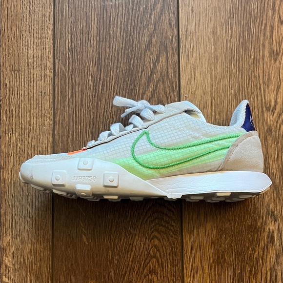 Nike Waffle Racer 2x Women's White and Orange Sneakers 7.5 - Picture 6 of 8